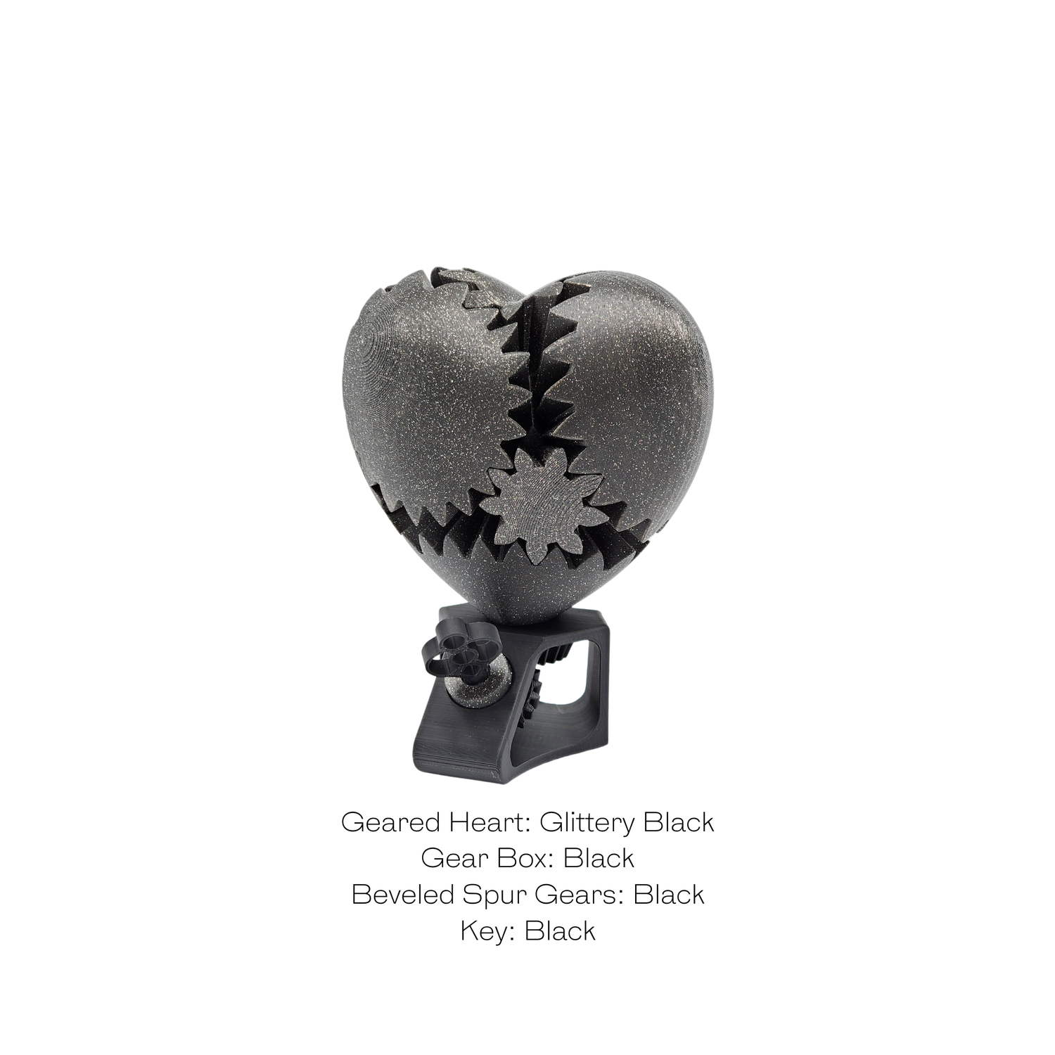 Key to my Geared Heart™ | Mechanical Dynamic Rotating Spur Geared